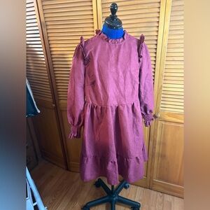 SHEIN Curve Berry Colored Dress